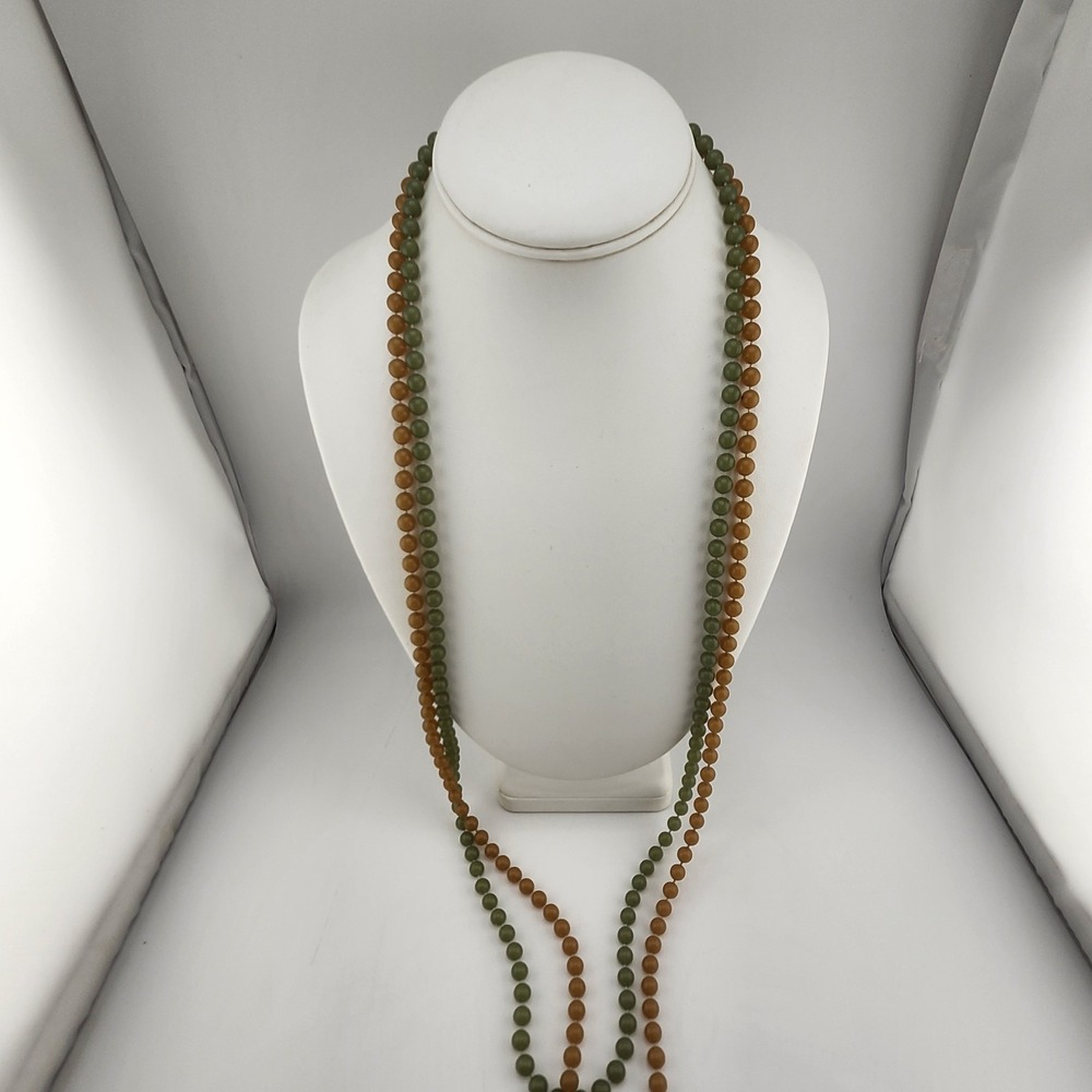 Vintage Sarah Coventry Long‎ Plastic Bead Necklaces Lot Of 2